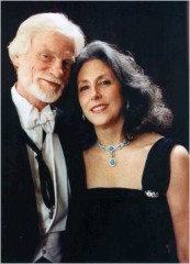 Gerry and Franca Rota Mulligan. Opening night at Avery Fisher Hall, Lincoln Center New York for a series of Gerry’s concert performances with the New York Philharmonic. December 1989. Photo by Jorjana Kellaway