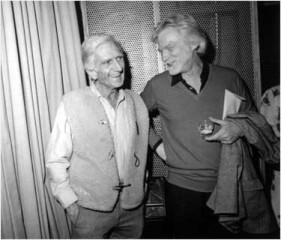 Talking with Gil Evans, 1982. Photo by Chuck Pulin